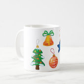 Mug Ornements de Noël décoratifs (Devant gauche)