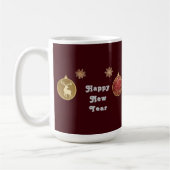 Mug Ornements de Noël élégants représentant des rennes (Gauche)