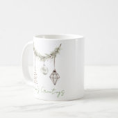 Mug ornements de Noël modernes (Devant gauche)