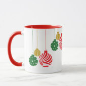 Mug Ornements de Noël suspendus (Gauche)