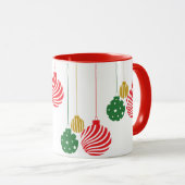 Mug Ornements de Noël suspendus (Devant droit)
