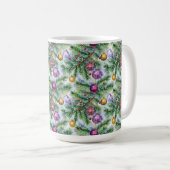 Mug Ornements de sapin de Noël (Devant droit)