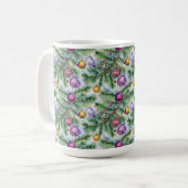 Mug Ornements de sapin de Noël (Devant gauche)