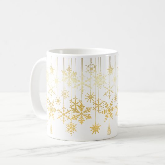 Mug Ornements en flocon de neige (Devant gauche)