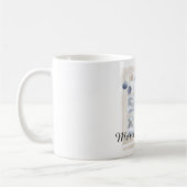 Mug Ornements Fleurs Bleu Crème Noël Arbre Fenêtre (Gauche)