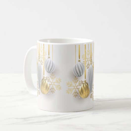 Mug Ornements or Noël (Devant gauche)