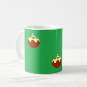 Mug Ornements sur vert (Devant gauche)