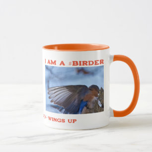Mug Ornithologue de Merlebleu de l'Est Ailes Levées