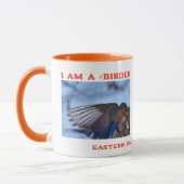 Mug Ornithologue de Merlebleu de l'Est Ailes Levées (Gauche)