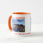 Mug Ornithologue de Merlebleu de l'Est Ailes Levées (Devant gauche)