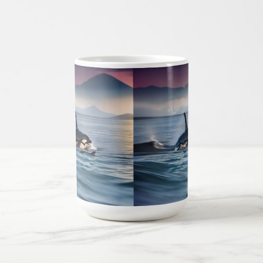 Mug Orques De Mère Et De Bébé Dans L'Océan, (Centre)