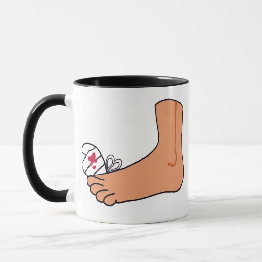 Mug Orteil cassé par Foot-2 (Gauche)