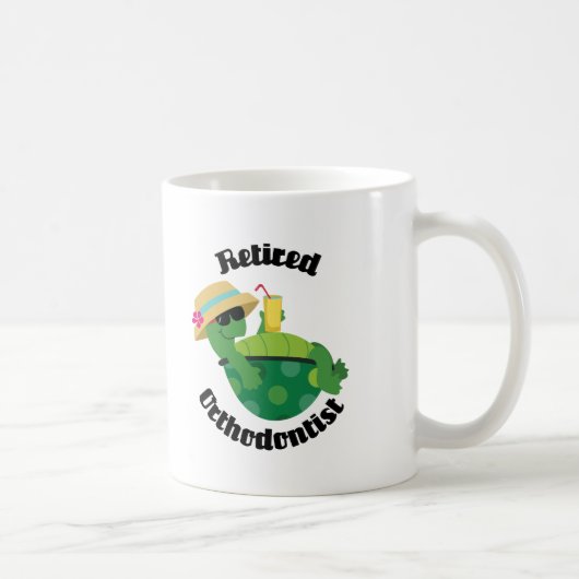Mug Orthodontiste retraité (tortue) (Droite)