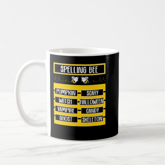 Mug Orthographe des abeilles Pun d'Halloween Costume p (Gauche)