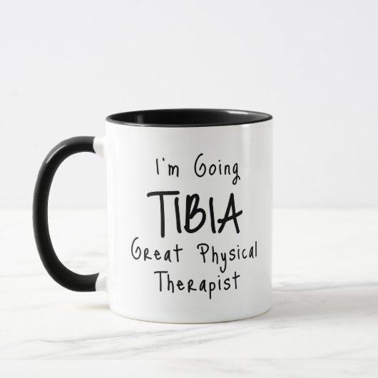 Mug Orthopédie médecin Physique Thérapiste TIBIA Pun (Gauche)