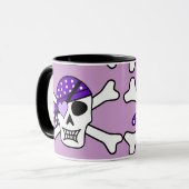 Mug Os croisés pourpres de pirate (Devant gauche)