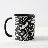 Mug Os de dinosaure (noir) (Gauche)
