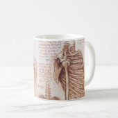 Mug Os de squelette de Léonard de Vinci, anatomie huma (Devant droit)