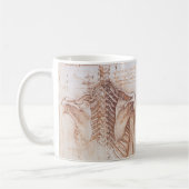 Mug Os de squelette de Léonard de Vinci, anatomie huma (Gauche)