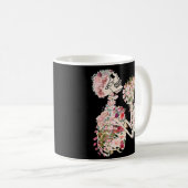 Mug Os et botanique Squelette et fleurs (Devant droit)