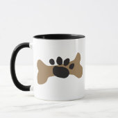 Mug Os et empreinte de patte de chien (Gauche)