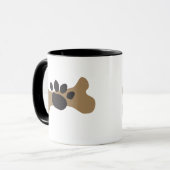 Mug Os et empreinte de patte de chien (Devant gauche)