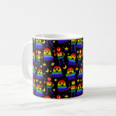 Mug 🦇🌈 Os et Étoiles Arc-en-Ciel  (Devant gauche)