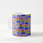 Mug 🦇🌈 Os et Étoiles Arc-en-Ciel (Devant gauche)