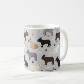 Mug Os et pattes de Bulldog en France gris (Devant droit)
