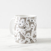 Mug Os et pattes Weimaraner blanc (Devant gauche)