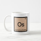 Mug Os - Symbole de l'élément chimique du système d'ex (Gauche)