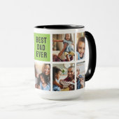 Mug Oscar le Groupement | Meilleur papa photo Collage (Devant droit)
