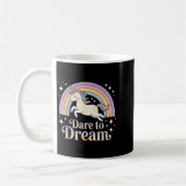 Mug Oser rêver Unicorne Motivation arc-en-ciel arc-en- (Gauche)