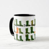 Mug "Osez être différentes" bottes de vert et d'orange (Devant gauche)