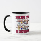 Mug OSEZ ÊTRE DIFFÉRENTES VACHES rigolotes (Gauche)