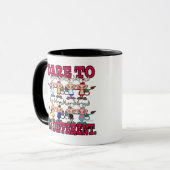 Mug OSEZ ÊTRE DIFFÉRENTES VACHES rigolotes (Devant gauche)