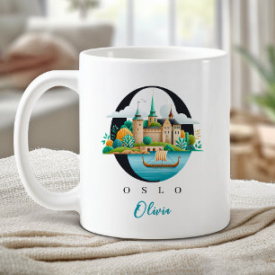 Mug Oslo Norvège Monogramme Lettre O Cadeau Personnali