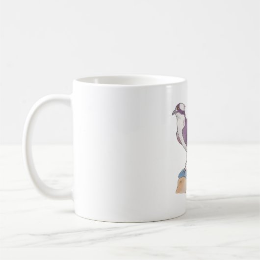 Mug Osprey Aquarelle oiseaux d'art (Gauche)
