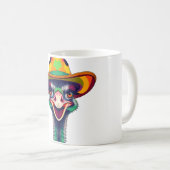 Mug Ostrich Cowboy Casquette Art Abstrait Tee (Devant droit)