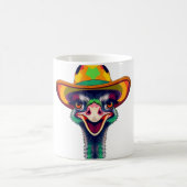 Mug Ostrich Cowboy Casquette Art Abstrait Tee (Centre)