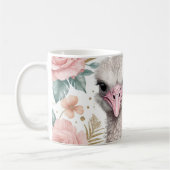 Mug Ostriches Whimsical à l'élégance florale (Gauche)