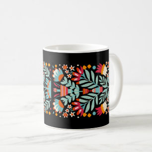 Mug Otomi Flower Motif mexicain Floral Art