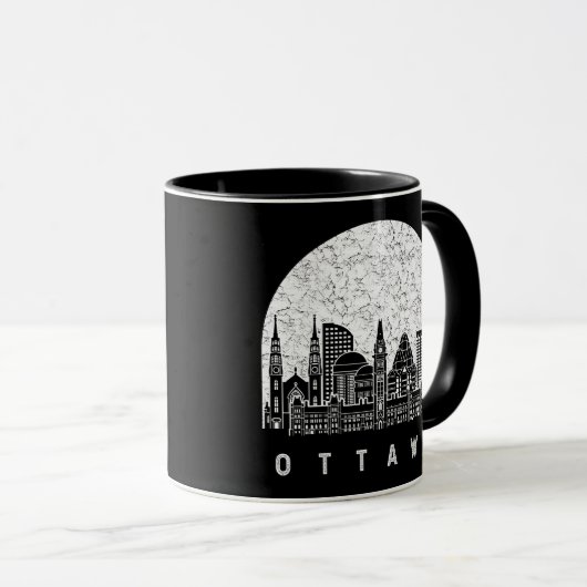 Mug Ottawa Canada Skyline (Devant droit)