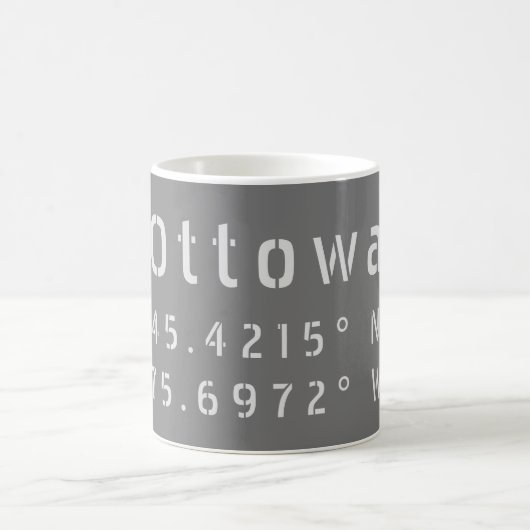 Mug Ottawa Ontario Latitude & Longitude (Centre)