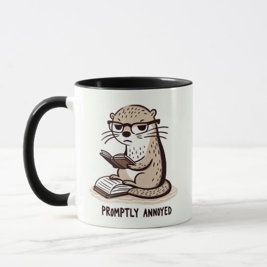 Mug Otter agacé rapidement - Conception de dessin anim (Gauche)