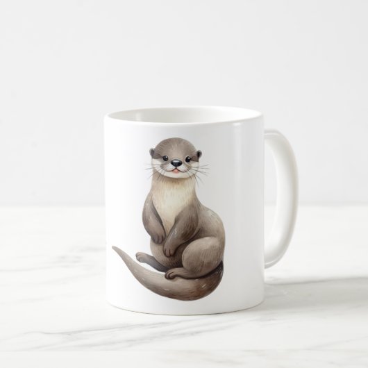 Mug Otter aquarelle (Devant droit)