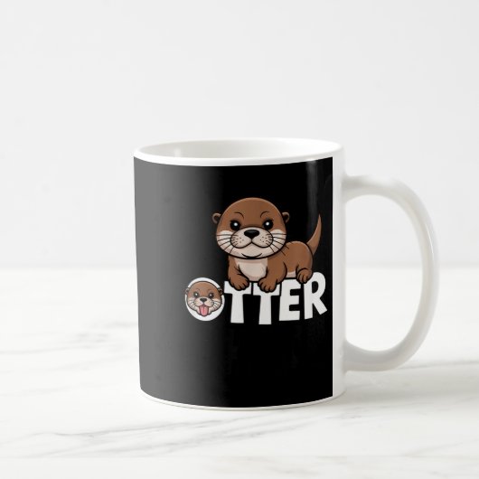 Mug Otter Chaos Funny Animal Lover Cute Pun Sayings Qu (Droite)