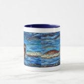 Mug Otter dans la peinture des vagues (Centre)