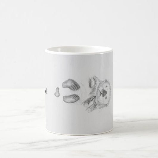 Mug Otter flottant dans une bouillie de café d'eau (Centre)