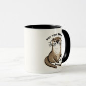 Mug Otter Holding Journal - "Pas votre thérapeute" (Devant droit)